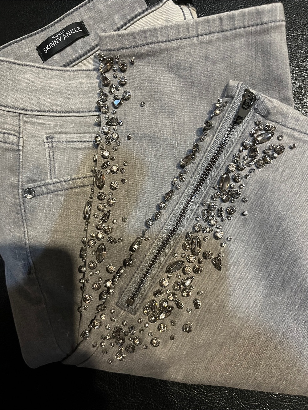 WHBM black embellished jeans - Picture 6 of 7